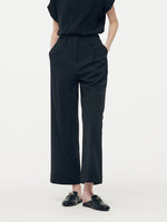 Machine Washable Wool Blend Women Straight Ankle Length Pants GOELIA