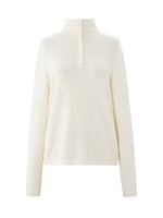 [Preview] Cashmere Wool Blend Convertible High Neck Women Sweater GOELIA