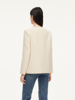 Wool Blend Tweed Braided Trim Women Jacket GOELIA