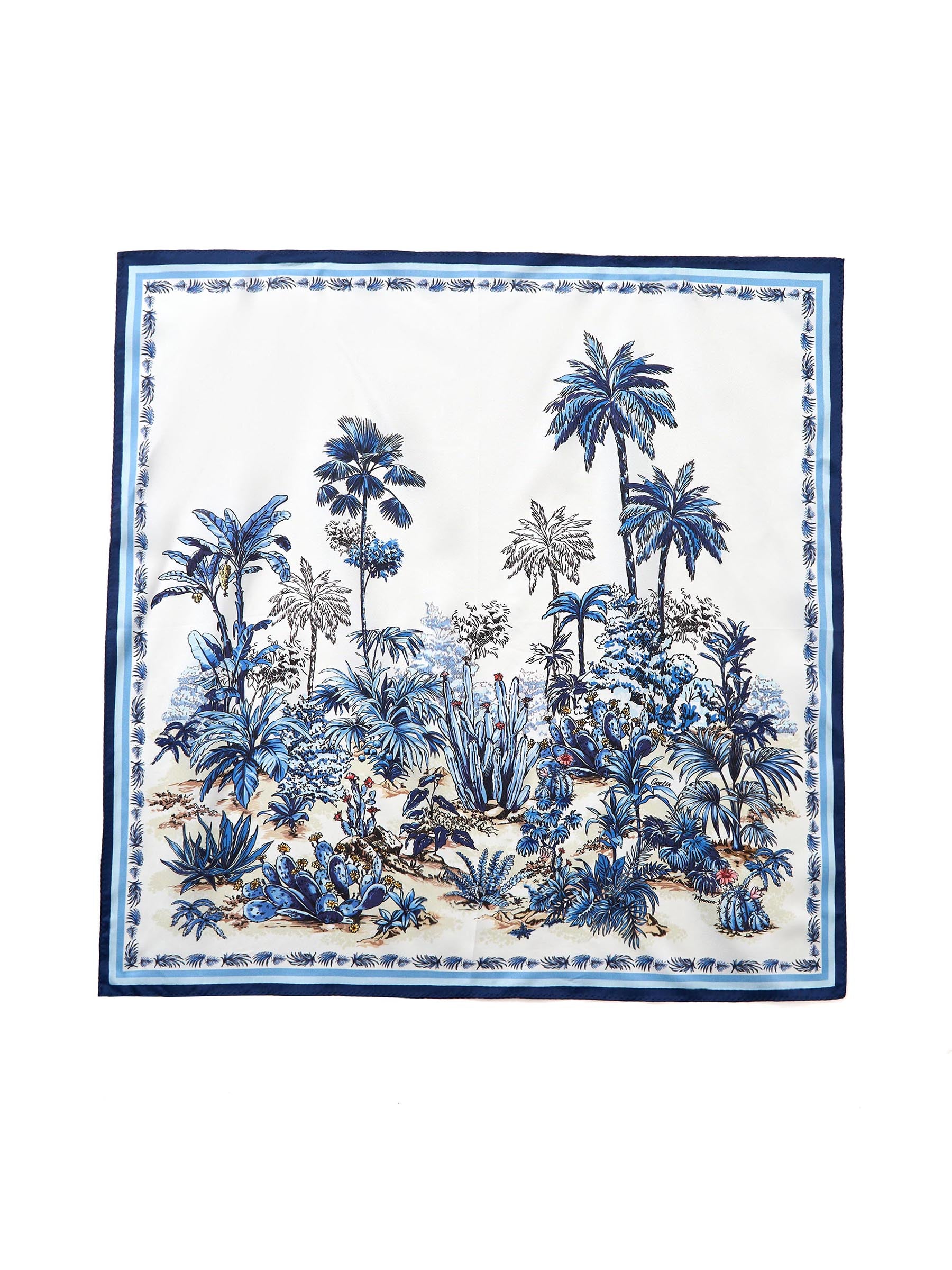 14MM Mulberry Silk Floral Print Women Scarf GOELIA