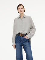 [Preview] Triacetate Blend Women Oversized Shirt GOELIA