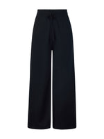 Wool Blend Drawstring Waist Women Straight Leg Knit Pants GOELIA