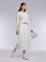 [Preview] Stretch Column Women TR Knit Skirt With Belt GOELIA