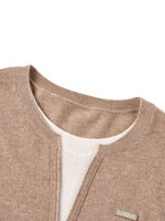 [Preview] 100% Wool Color Block Women Knit Top GOELIA