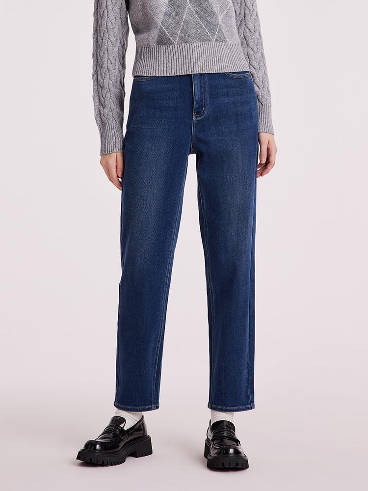 High-Waisted Ankle Length Tapered Jeans GOELIA
