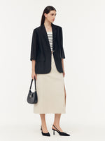 Tencel One Button Women Blazer GOELIA