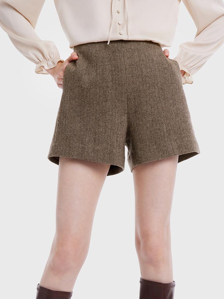 Retro Washable Woolen Shorts GOELIA