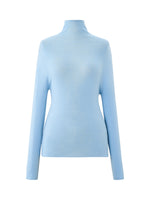 [Preview] 100% Wool Turtleneck Women Seamless Knit Top GOELIA