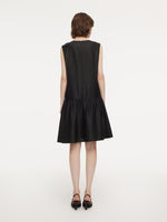 18MM Gambiered Canton Gauze Women Sleeveless Mini Dress GOELIA