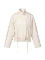 Tencel Blend Drawstring Hem Women Short Trench Coat GOELIA