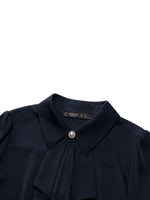 22MM Mulberry Silk Women Shirt With Detachable Ruffle Detail GOELIA