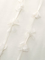 Ruffle Neckline Women Halter Maxi Dress With Floral Ribbon GOELIA