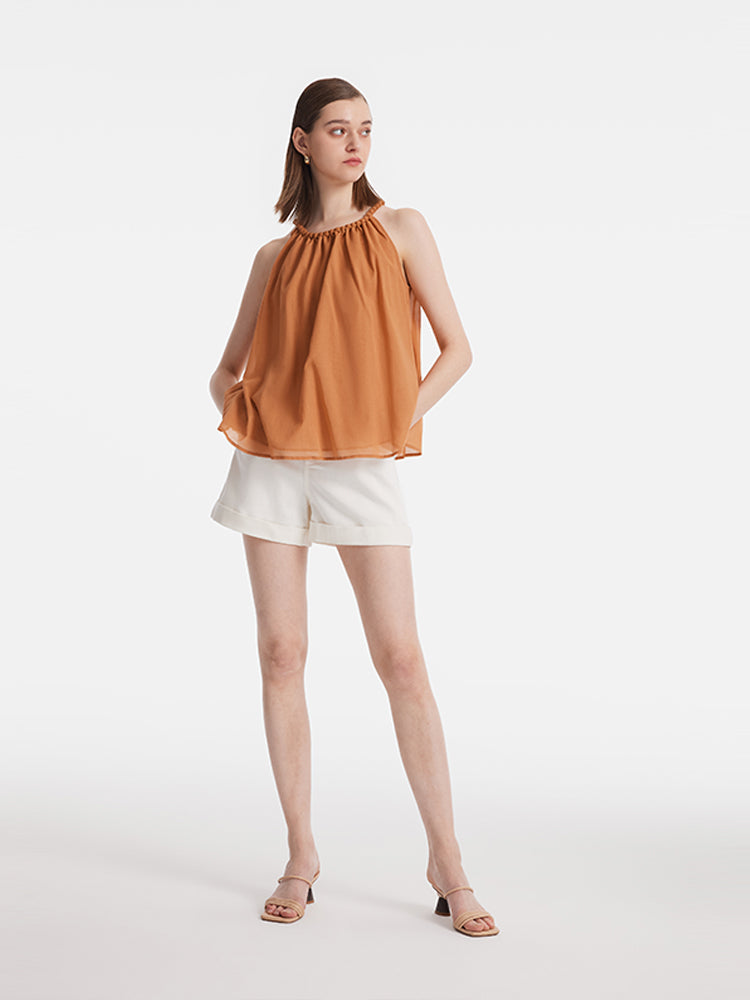 Hand-Woven Halter Neck Women Top GOELIA