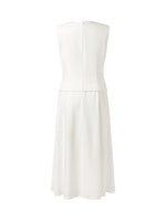 Acetate Faux Two-Piece Women Sleeveless Midi Dress GOELIA