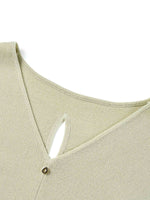 Tencel Blend Side Twist Women Cap Sleeve Knit Top GOELIA