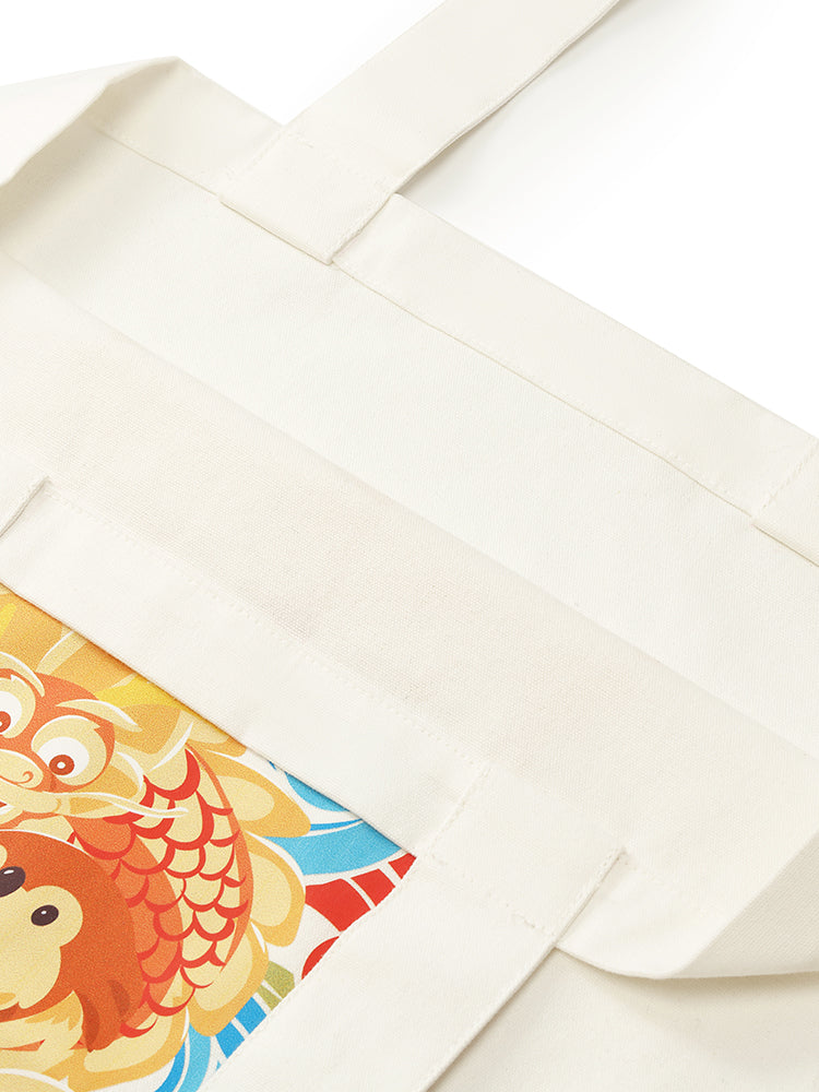 Cartoon Dragon Printed Tote Bag GOELIA