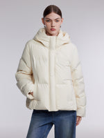 [Preview] Hooded Goose Down Cropped Jacket GOELIA