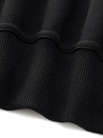 [Preview] Cotton Scuba One-Shoulder Women Sweatshirt With Plaid Ribbon GOELIA