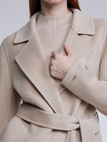 [Preview] Cashmere Wool Blend Double-Faced Women Wrap Coat GOELIA