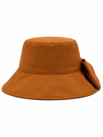 Gold Camel Bowknot Detail Bucket Hat GOELIA