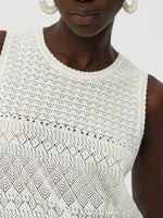 Cotton Openwork Tank Top And Pants Two-Piece Set GOELIA