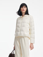 [Preview] Knit Collar Cropped Goose Down Jacket GOELIA