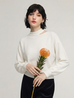 100% Wool Cut Out Women Sweater GOELIA