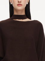 100% Wool Cut Out Women Sweater GOELIA