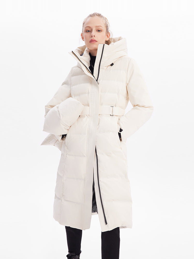 Hooded Long Goose Down Garment