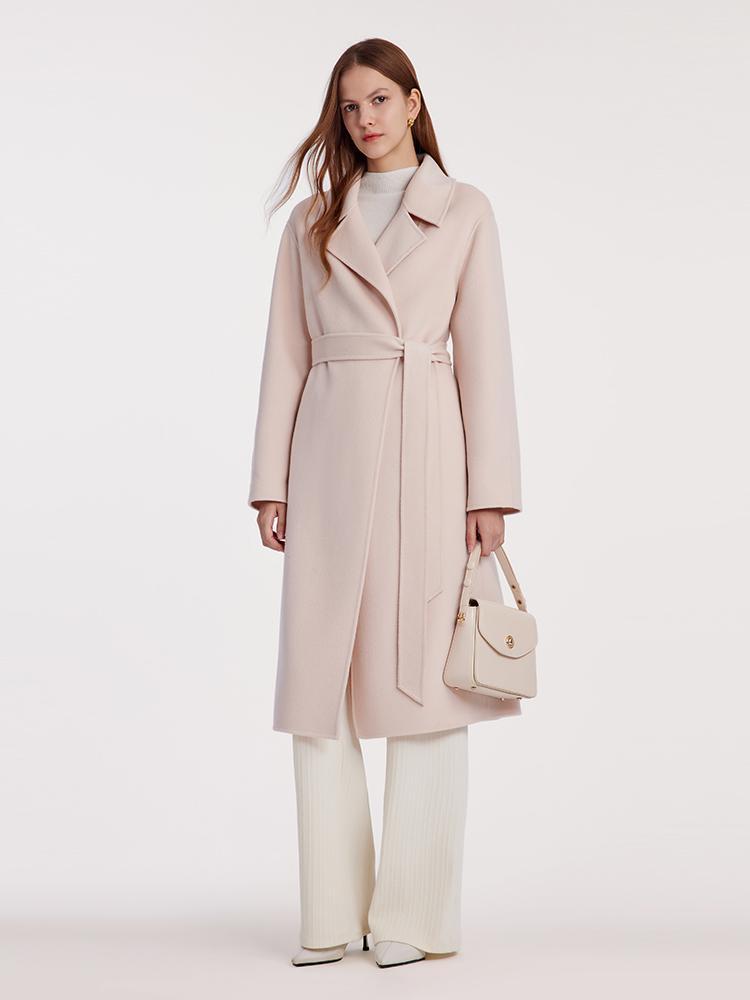 Pure Cashmere Double-Faced Women Coat With Belt GOELIA