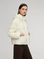 Lightweight Drawstring Hem Hooded Goose Down Jacket GOELIA