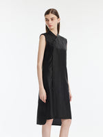 Xiang Yun Silk Asymmetric Hem Women Qipao Mini Dress GOELIA