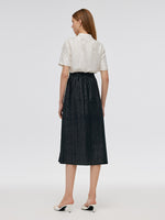 18 Momme Xiang Yun Silk Women Midi Skirt GOELIA