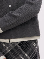 Faux Two-Piece Cardigan And Plaid Skirt Two-Piece Set GOELIA