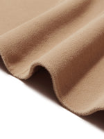 Camel Wool Double-Faced Notched Lapel Women Coat GOELIA