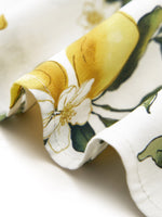 Cotton Lemon Print Strap Dress And Cardigan Two-Piece Set GOELIA