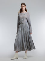 [Preview] Crushed Pleated A-Line Women Skirt GOELIA