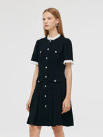 Triacetate Ruffle Women Mini Dress GOELIA