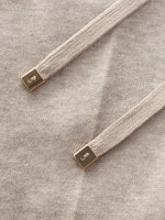 [Preview] Drawstring Waist Straight Leg Women Knit Pants GOELIA