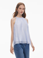 Halter Neck Women Top With Detachable Flower GOELIA