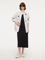 3D Heart Shirt And Sleeveless Dress Two-Piece Set With Tie String Belt GOELIA