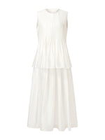 Tencel Blend Pleated Tank Top And Skirt Two-Piece Set GOELIA