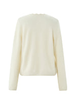 [Preview] Brushed Silk Cashmere Wool Blend Women Beaded Sweater GOELIA