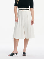 High-Waisted Mid-Calf Women Wide Leg Pants GOELIA