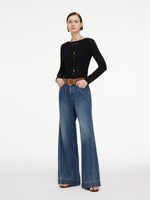 [Preview] Wool Blend Women Knit Top With Detachable Lariat Necklace GOELIA