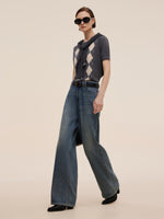100% Cotton Denim Women Straight Leg Jeans GOELIA