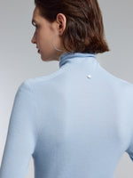 [Preview] 100% Wool Turtleneck Women Seamless Knit Top GOELIA