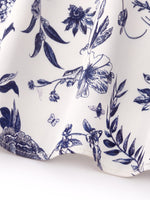 19MM Mulberry Silk Floral Print Women Qipao Maxi Dress GOELIA