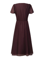 Ruffled Sleeve Women Wrap Maxi Dress GOELIA