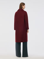 Cashmere Wool Double-Faced Notched Lapel Women Overcoat GOELIA
